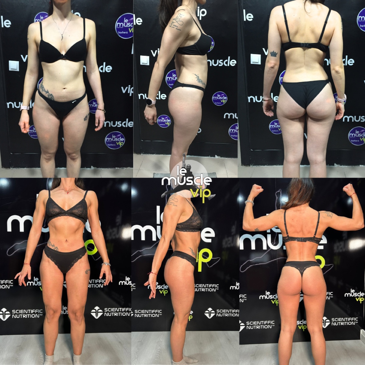 Transformación de Adelle tras proceso completo con LeMuscleVIP
