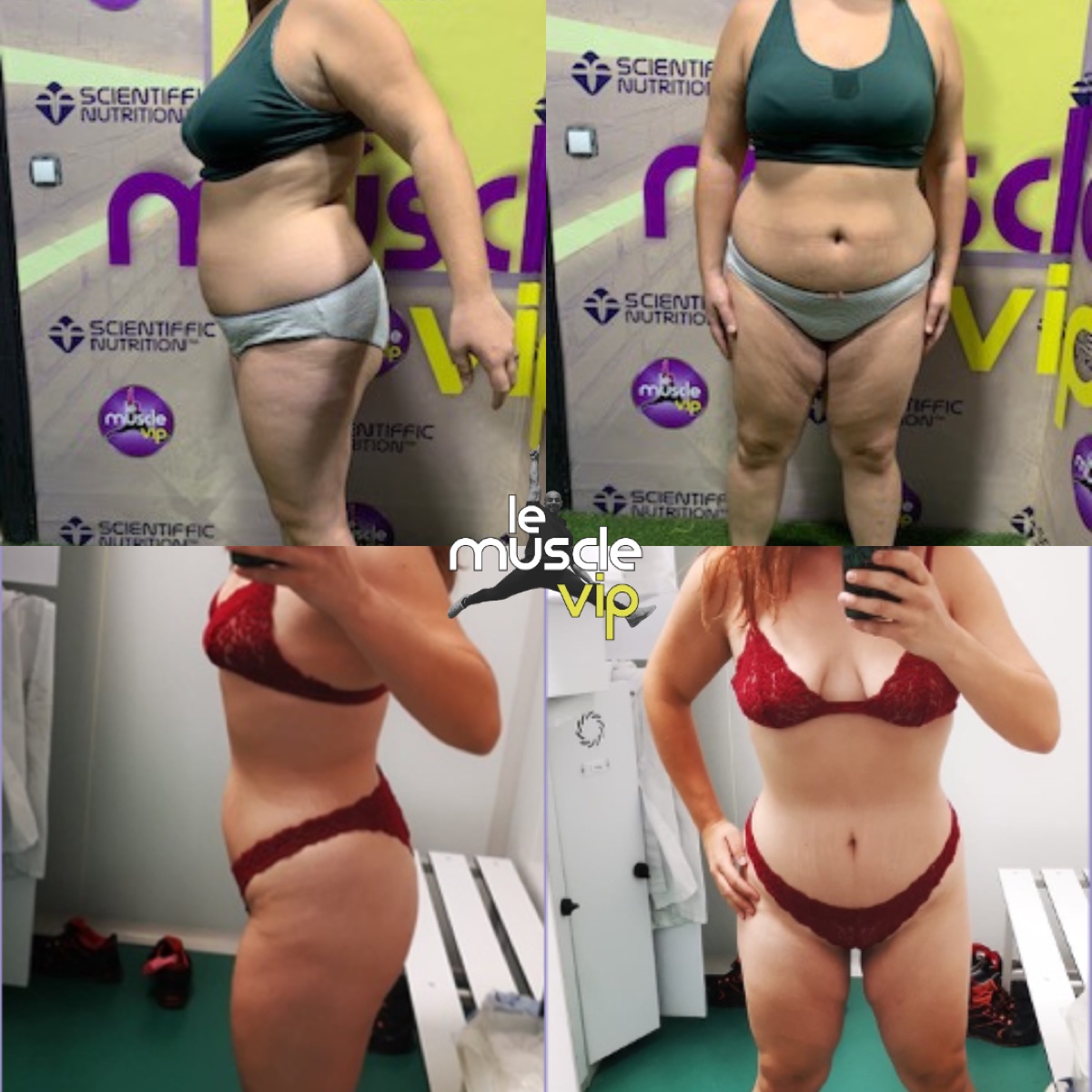 Transformación de Ana — antes y después con LeMuscleVIP